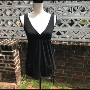 NWT American Eagle Black V Neck Crossback Tank S